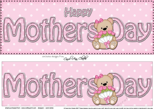 Large DL HAPPY MOTHERS DAY 3D decoupage