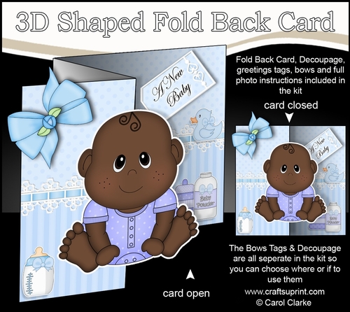 3D Shaped No-Hole Fold Back Mini Kit - Cute Little Ethnic Baby Boy Daryn