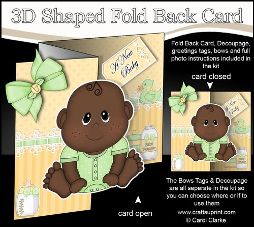 3D Shaped No-Hole Fold Back Mini Kit - Cute Little Ethnic Baby Ashanti