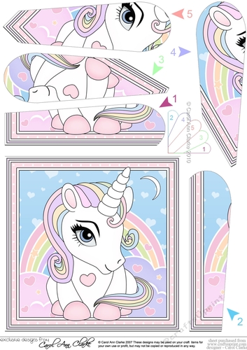 Cute Little Unicorn Fan Pyramage Topper
