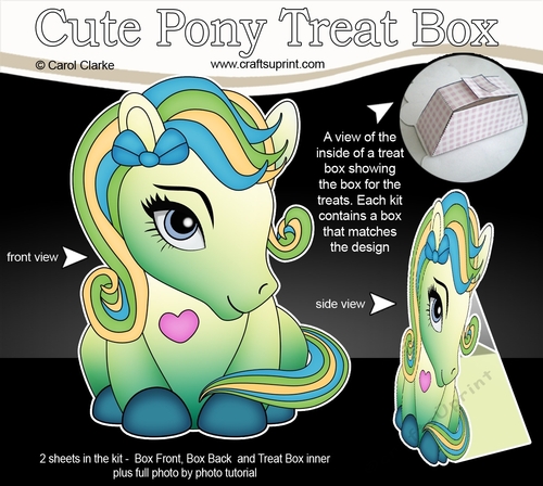 3D Cute Treat Box Gift Set Mini Kit - Cute Little Pony Summer Breeze 