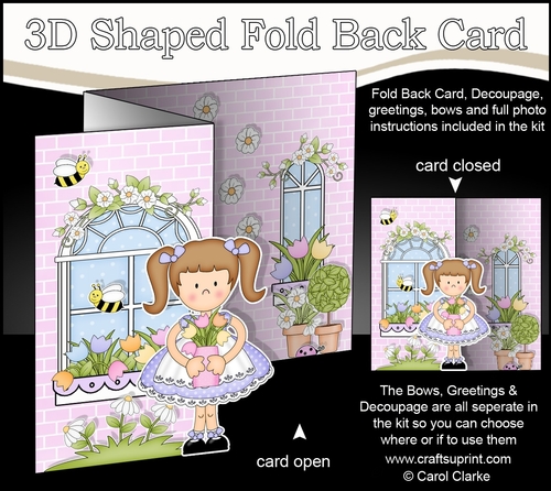 3D Shaped No-Hole Fold Back Mini Kit -  Country Cottage Girlz Liz has some Pretty Tulips