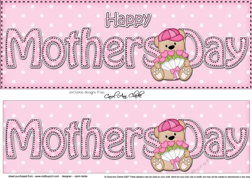 Large DL HAPPY MOTHERS DAY 3D decoupage