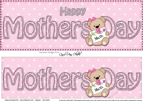 Large DL HAPPY MOTHERS DAY 3D decoupage