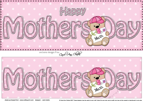 Large DL HAPPY MOTHERS DAY 3D decoupage