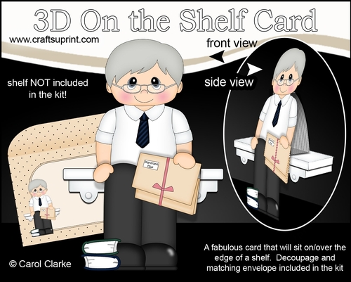 3D On the Shelf Card Kit - Business Man, Secretary, Lawyer, Solicitor -  Bennet