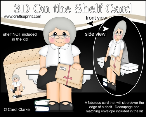 3D On the Shelf Card Kit - Business Woman, Secretary, Lawyer, Solicitor -  Christine