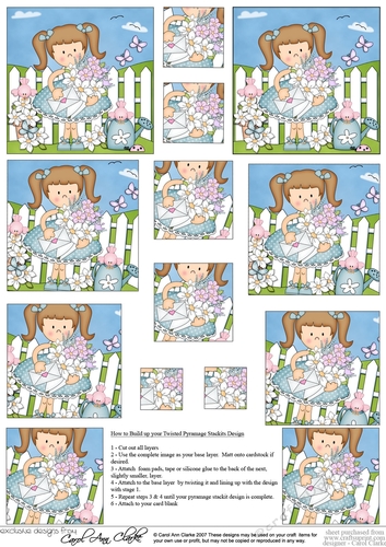 Cute Girlz Twisted Pyramage sheet