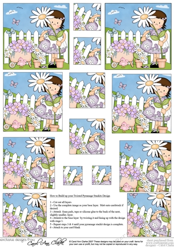 Cute Girlz Twisted Pyramage sheet