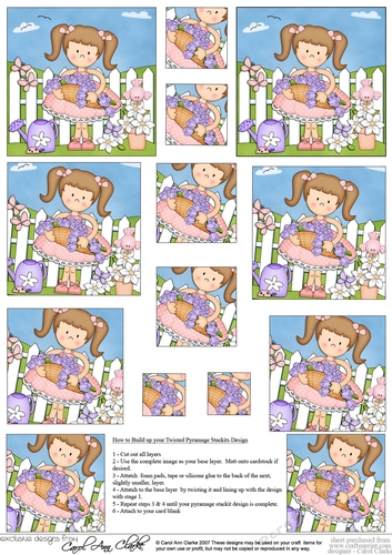 Cute Girlz Twisted Pyramage sheet
