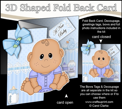 3D Shaped No-Hole Fold Back Mini Kit - Cute Little Ethnic Baby Boy Kareem