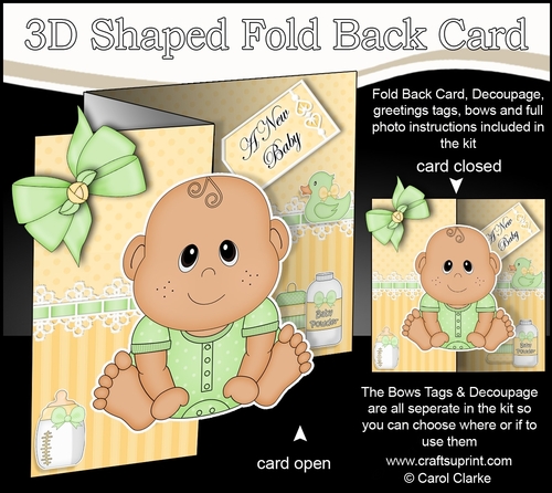 3D Shaped No-Hole Fold Back Mini Kit - Cute Little Ethnic Baby Deepu