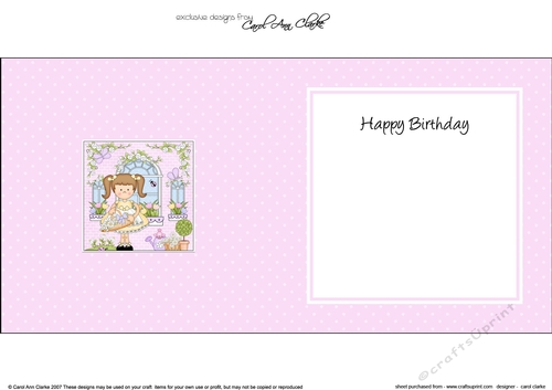 Rose Cottage Girlz square landscape insert