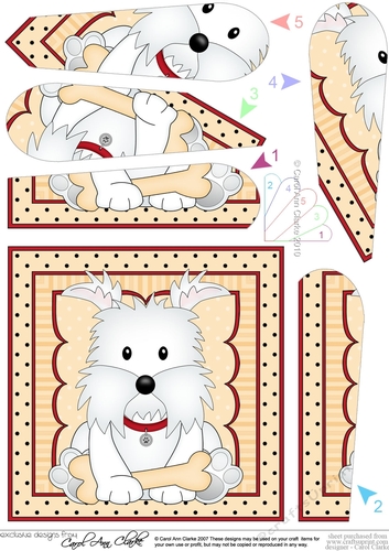 Cute Little Westie Dog Fan Pyramage Topper