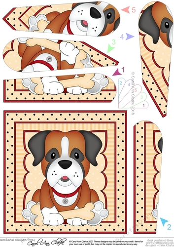 Cute Little Boxer Dog Fan Pyramage Topper