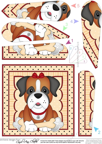 Cute Little Boxer Dog Fan Pyramage Topper