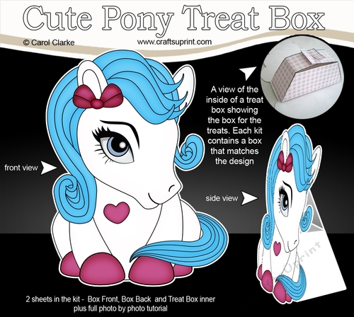 3D Cute Treat Box Gift Set Mini Kit - Cute Little Pony Snowflake