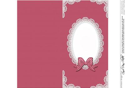 Dl Pearls and Lace Card Front or Insert