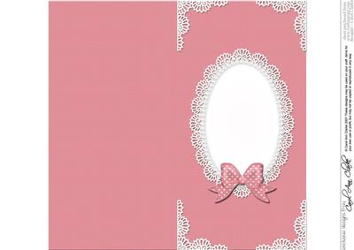 Dl Pearls and Lace Card Front or Insert