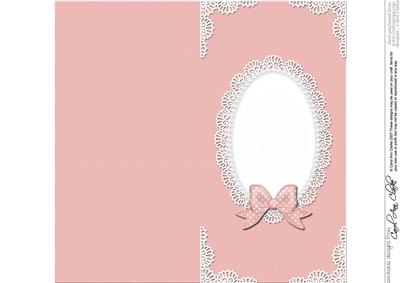 Dl Pearls and Lace Card Front or Insert