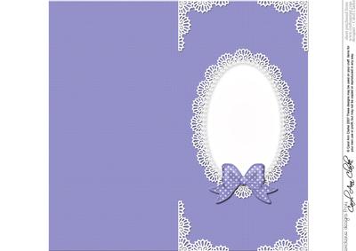 Dl Pearls and Lace Card Front or Insert