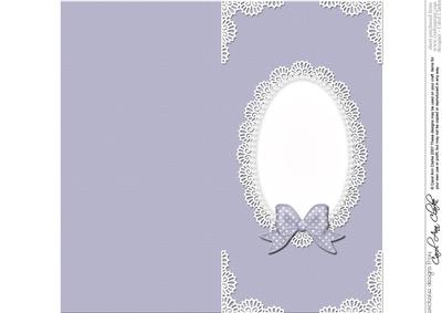 Dl Pearls and Lace Card Front or Insert