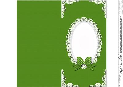 Dl Pearls and Lace Card Front or Insert