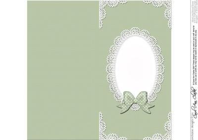 Dl Pearls and Lace Card Front or Insert