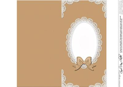 Dl Pearls and Lace Card Front or Insert