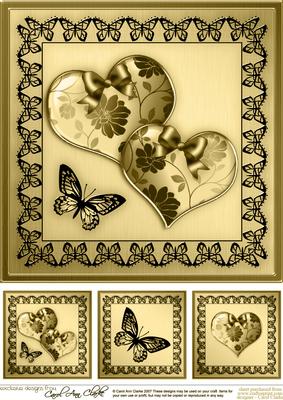 Elegant Romance 8 x 8 Quick Card Topper
