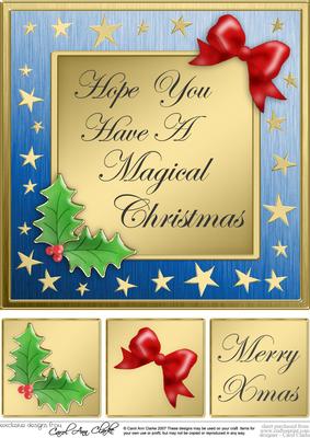 Elegant Christmas Greetings - 8 x 8 Quick Card Topper
