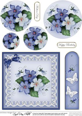 Pretty Viola Quick Card with Circle Pyramage Topper