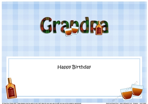 Large DL Happy Birthday GRANDPA insert 