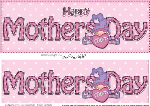 Large DL HAPPY MOTHERS DAY 3D decoupage