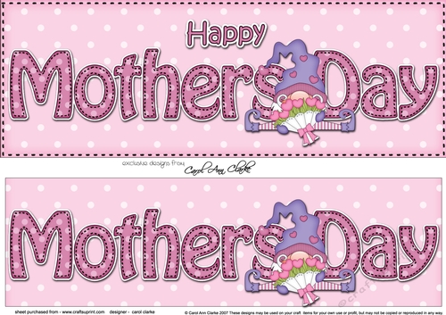 Large DL HAPPY MOTHERS DAY 3D decoupage