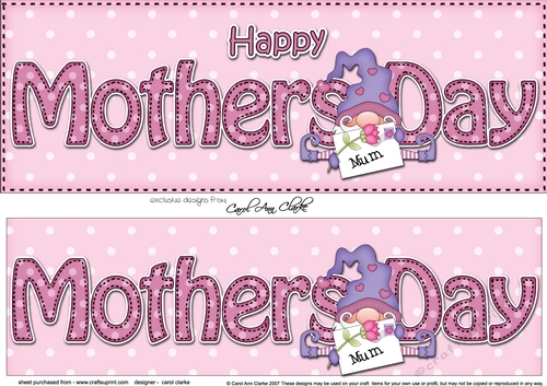Large DL HAPPY MOTHERS DAY 3D decoupage