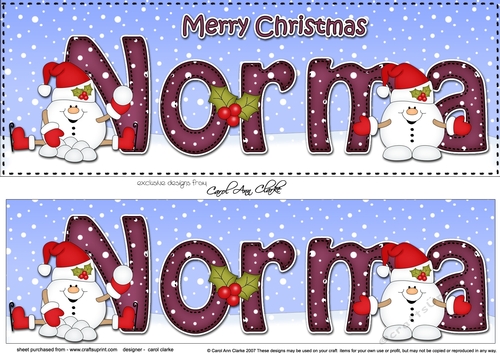 Large DL Merry Christmas NORMA 3D decoupage 