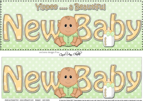 Large DL Ethnic New Baby 3D decoupage