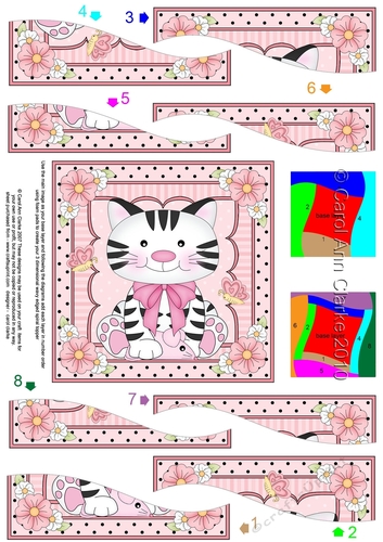 Cute Little Cat Wavy Spiral Side Stacker