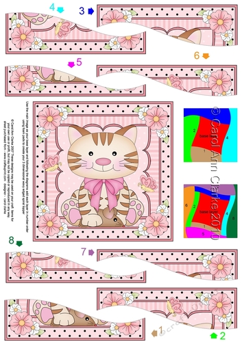 Cute Little Cat Wavy Spiral Side Stacker