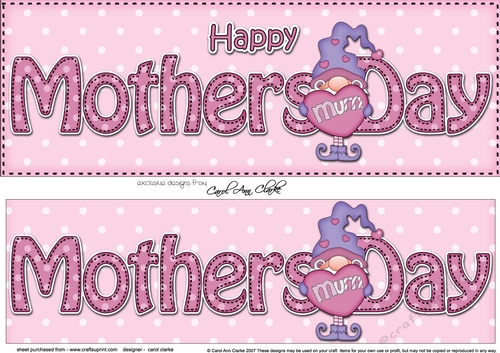 Large DL HAPPY MOTHERS DAY 3D decoupage