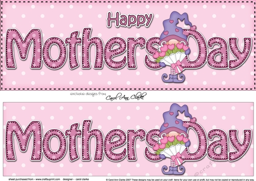 Large DL HAPPY MOTHERS DAY 3D decoupage