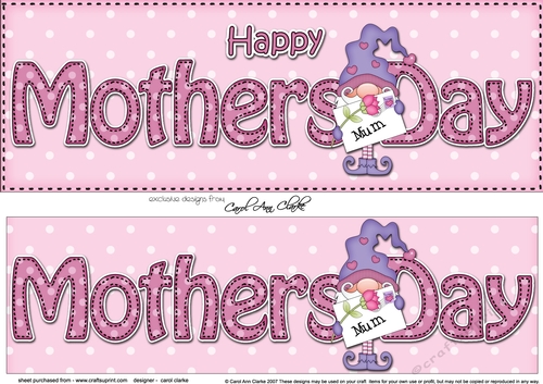 Large DL HAPPY MOTHERS DAY 3D decoupage