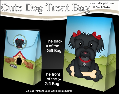 3D Gift Bag Mini Kit - Cute Little Shih Tzu Dog Bo