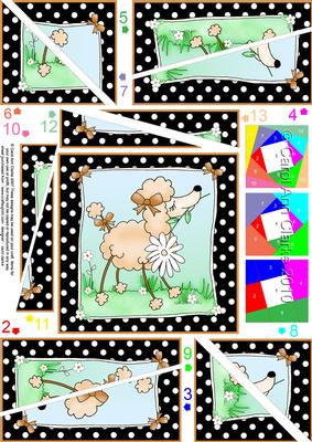 Cute Poodle Quick Card Twisted Spiral Side Stacker