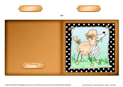 Cute Poodle Cut and Fold Card