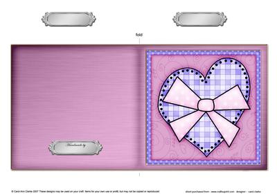 Funky Hearts Cut and Fold Card