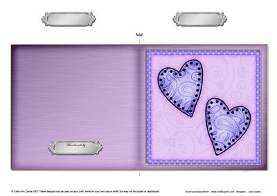 Funky Hearts Cut and Fold Card
