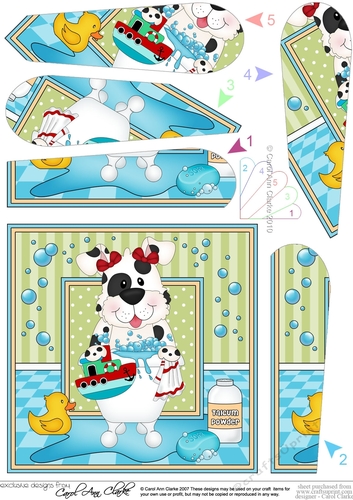 Fan Pyramage Topper - Bathtub Buddies - Little Spotty Dog