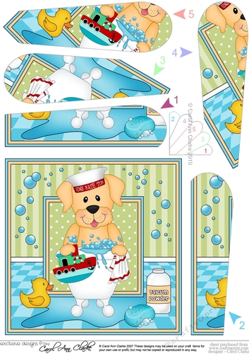 Fan Pyramage Topper - Bathtub Buddies - Little Golden Labrador Dog